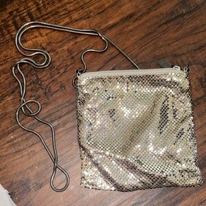Silver Mesh Crossbody Bag